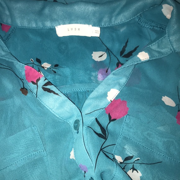 Lush sheer sleeveless button down top 💕 small - Picture 3 of 3